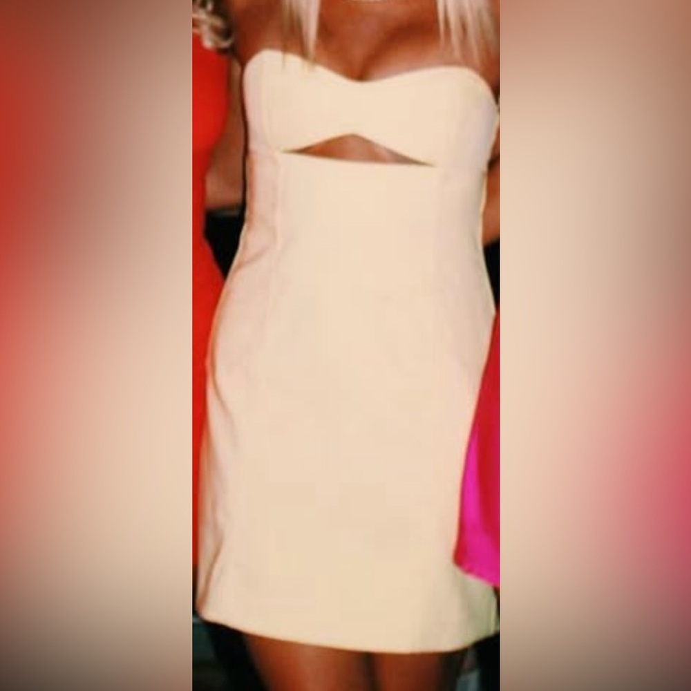 ZARA Strapless Yellow Mini Dress – Size M